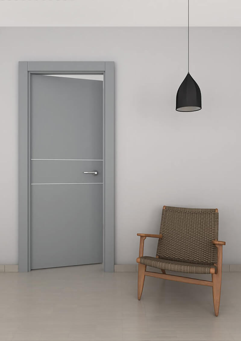 Interior door with aluminum inlay STRUGAL 300 2IH1