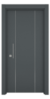 Porta de exterior fresada em alumínio STRUGAL 400 2V1