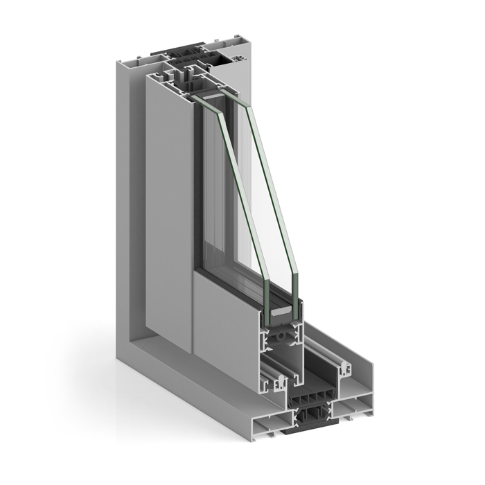 Sliding aluminum window STRUGAL S88RP Premium