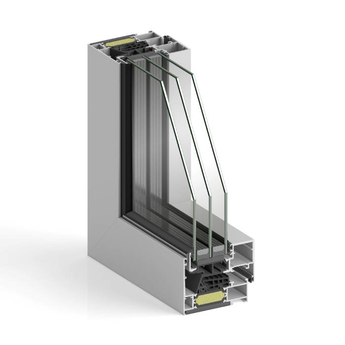 Ventana de aluminio STRUGAL S82RP Hoja Invisible Ventana de aluminio STRUGAL S82RP Hoja Invisible